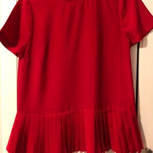Jcrew red peplum top